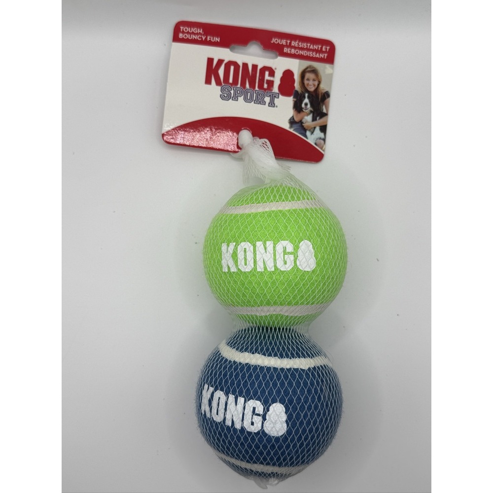 KONG Sport Balls ABS18 Dog Toy Large 2-Pack Green Blue Chew